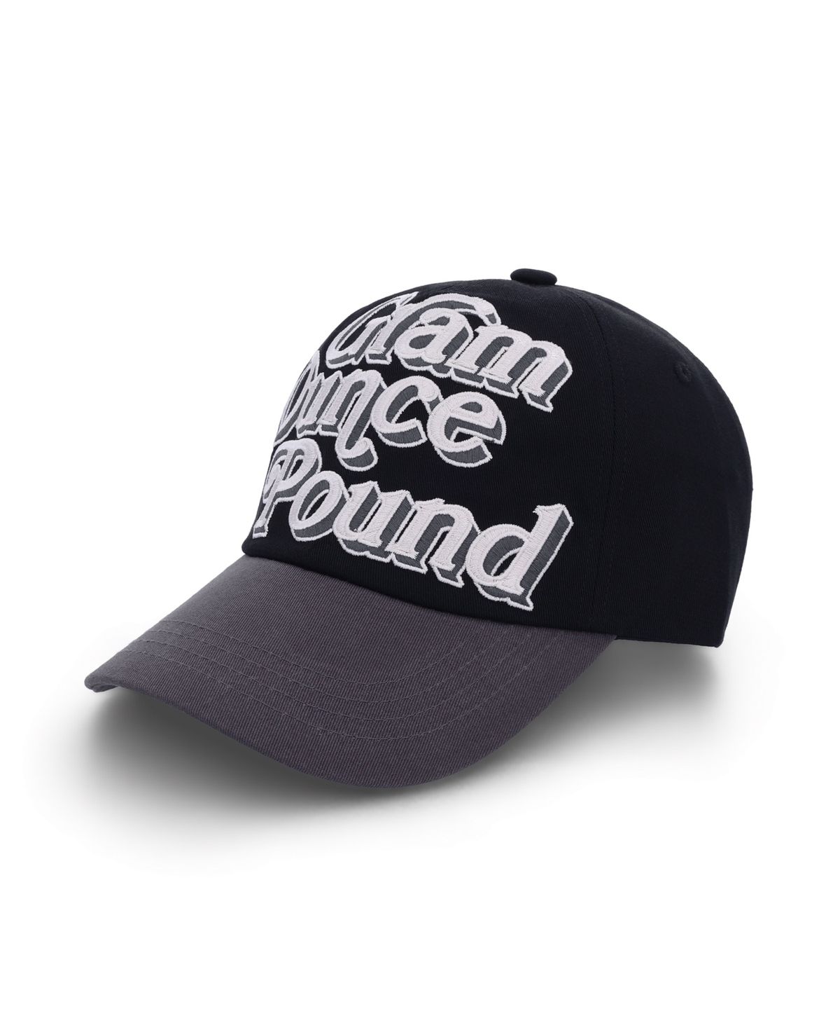 그램 아운스 파운드(GRAM OUNCE POUND) 70S LOGO 6-PANEL CAP Two Tone Black