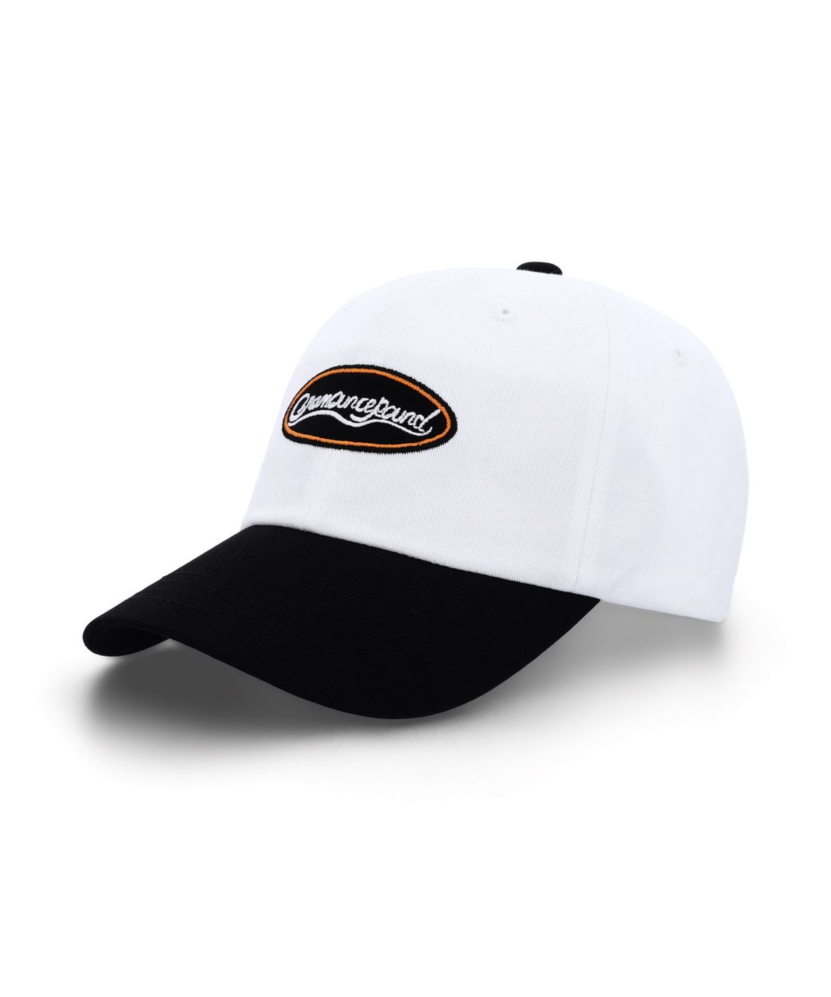 그램 아운스 파운드(GRAM OUNCE POUND) Shop Oval Two Tone 6-Panel Cap White & Black