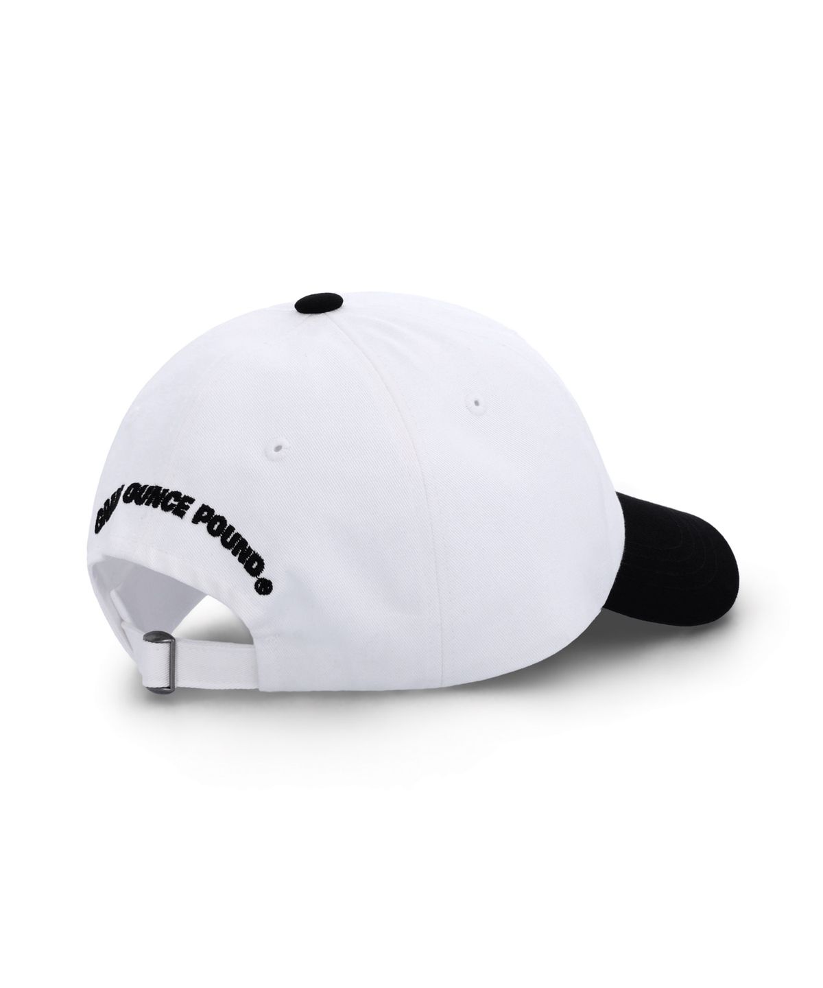 그램 아운스 파운드(GRAM OUNCE POUND) Shop Oval Two Tone 6-Panel Cap White & Black