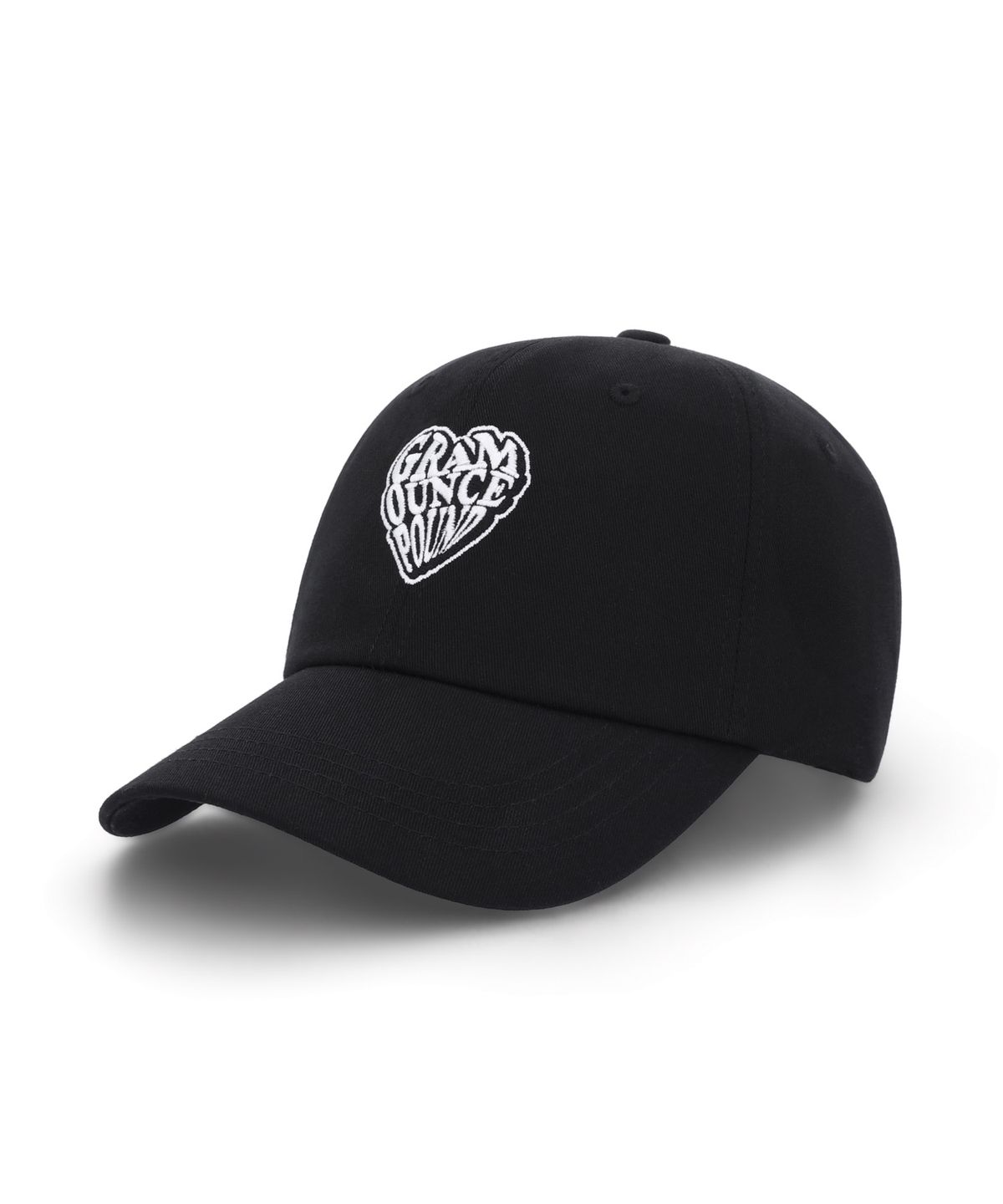 그램 아운스 파운드(GRAM OUNCE POUND) Melted Heart 6-Panel Cap Black