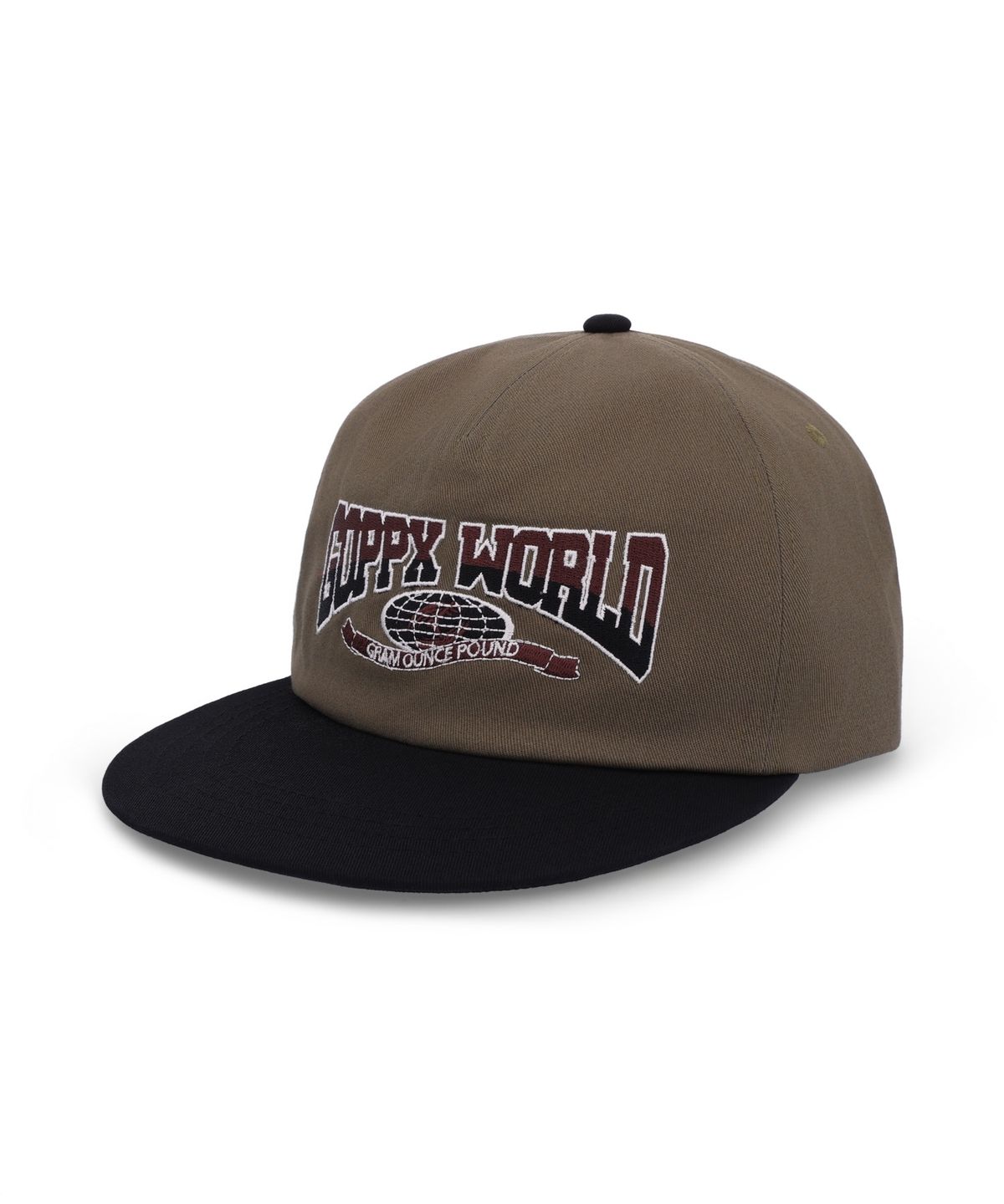 그램 아운스 파운드(GRAM OUNCE POUND) GOPPX World Two Tone 5-Panel Cap Brown