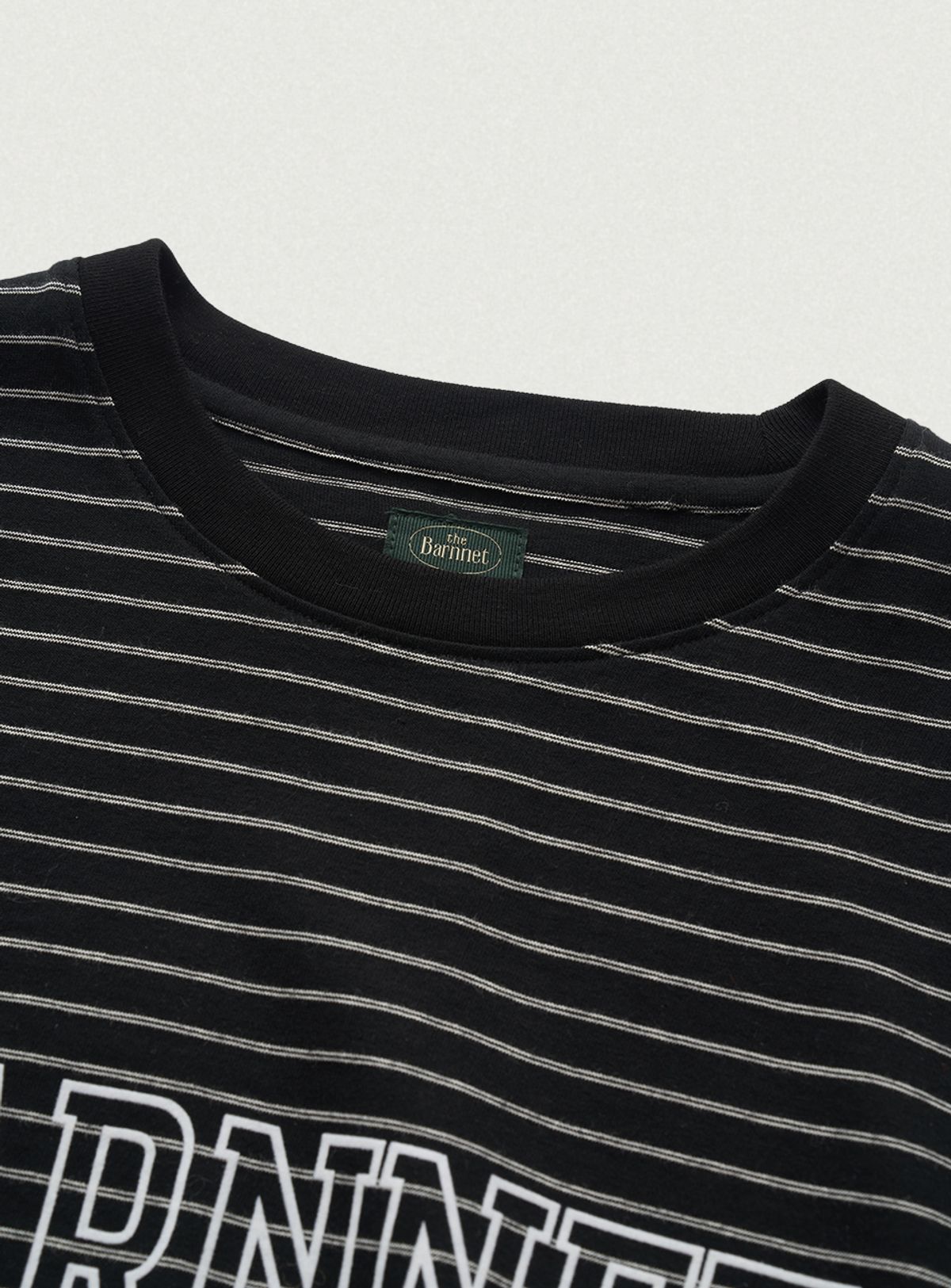 더바넷(THEBARNNET) Barnnet Stripe Overfit T-shirt_Black