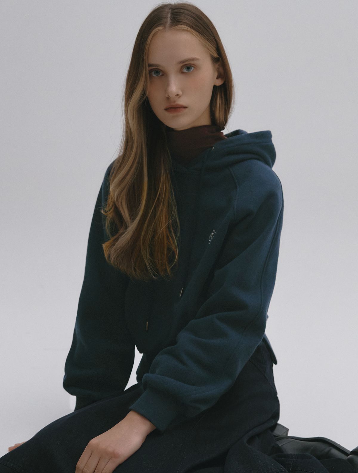 그레이데시온(GRAYDATION) French Terry Raglan Sleeve Hoodie NAVY