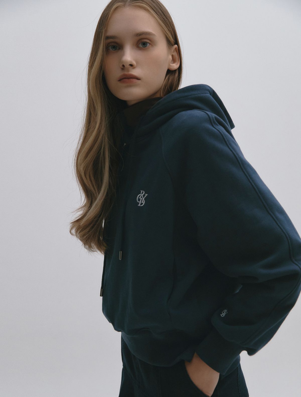 그레이데시온(GRAYDATION) French Terry Raglan Sleeve Hoodie NAVY