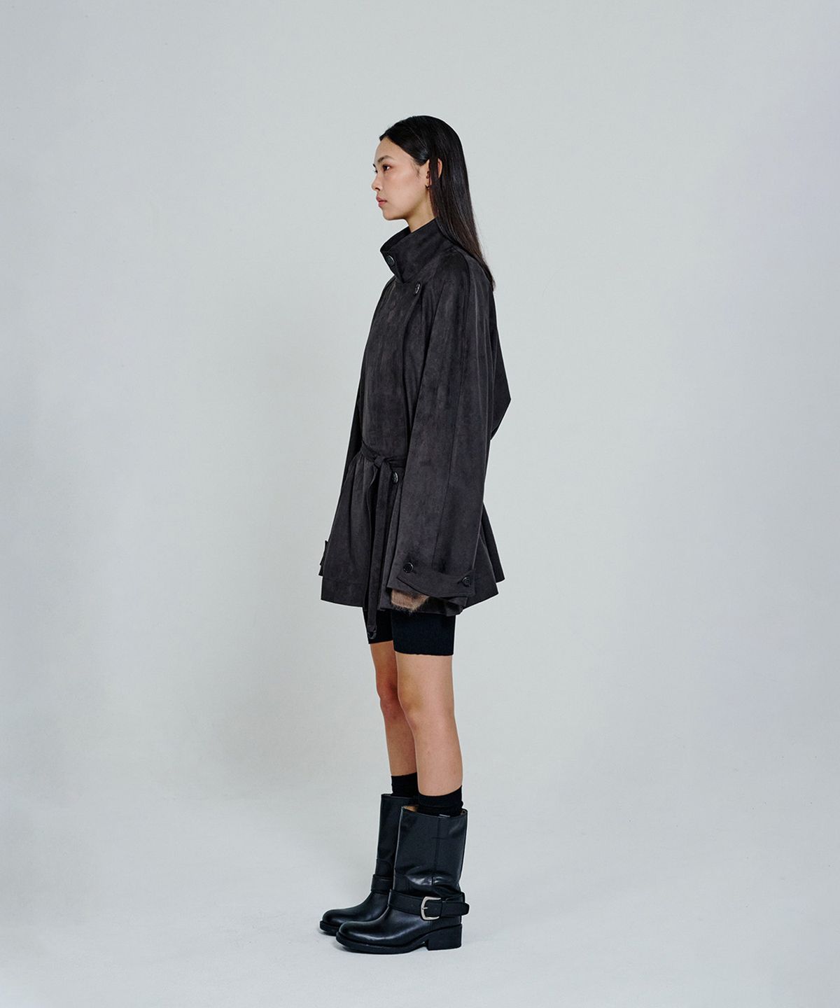 더애틋(THE AÉTUT) Suede Belted Trench Jacket_Brown