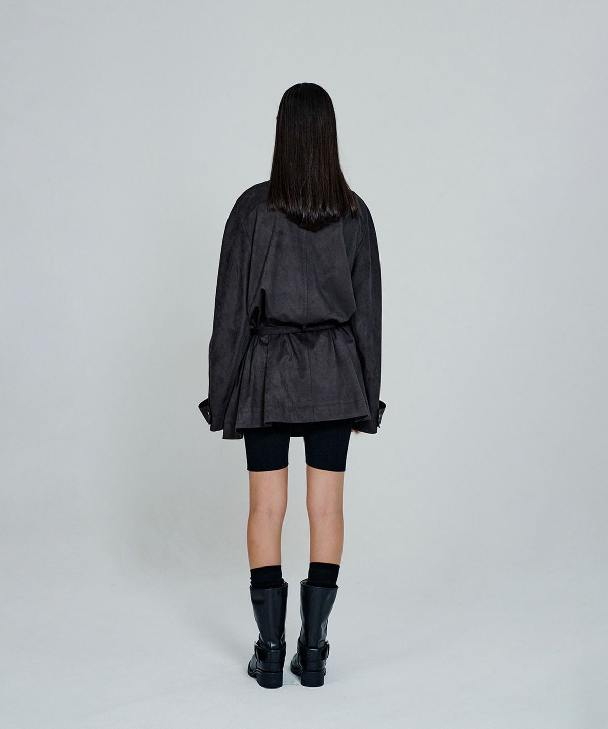 더애틋(THE AÉTUT) Suede Belted Trench Jacket_Brown