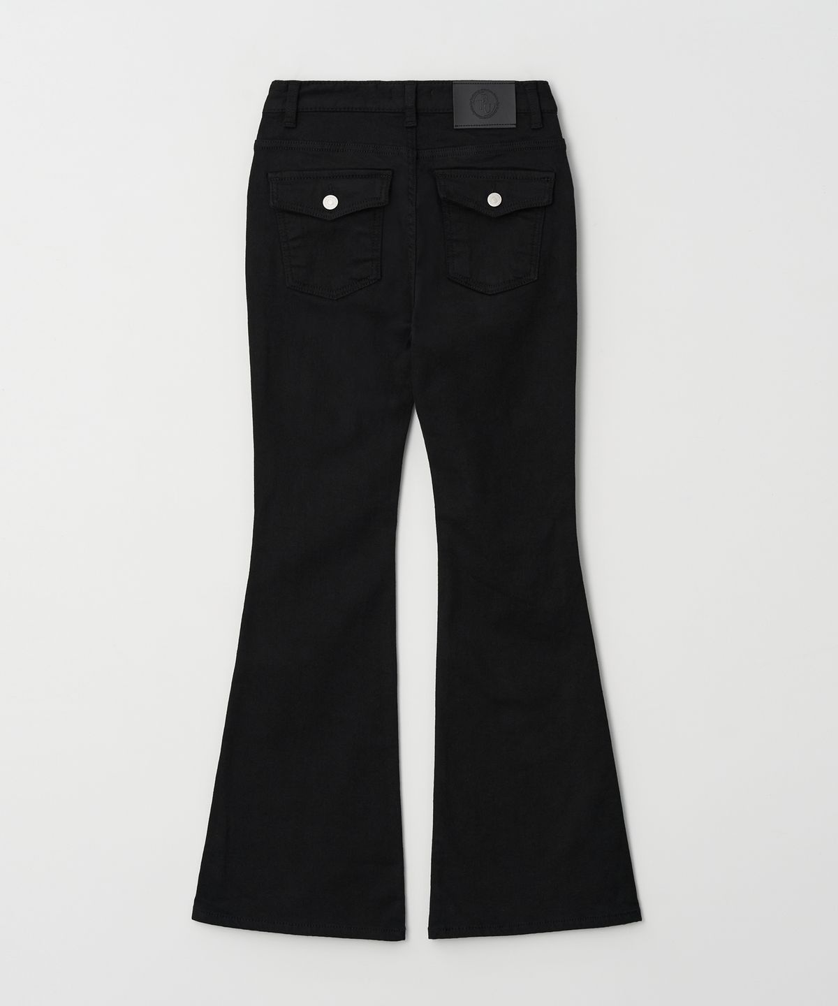 버튼업(BUTTON UP) 백포켓 포인트 부츠컷 코튼팬츠 기모ver.(BLACK)