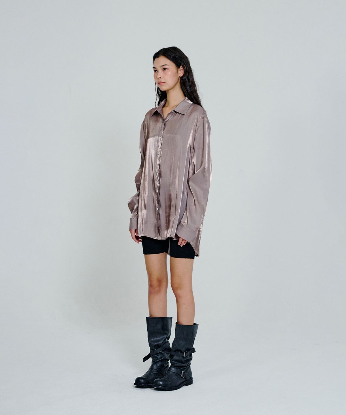 더애틋(THE AÉTUT) Glow Satin Shirt_Gold