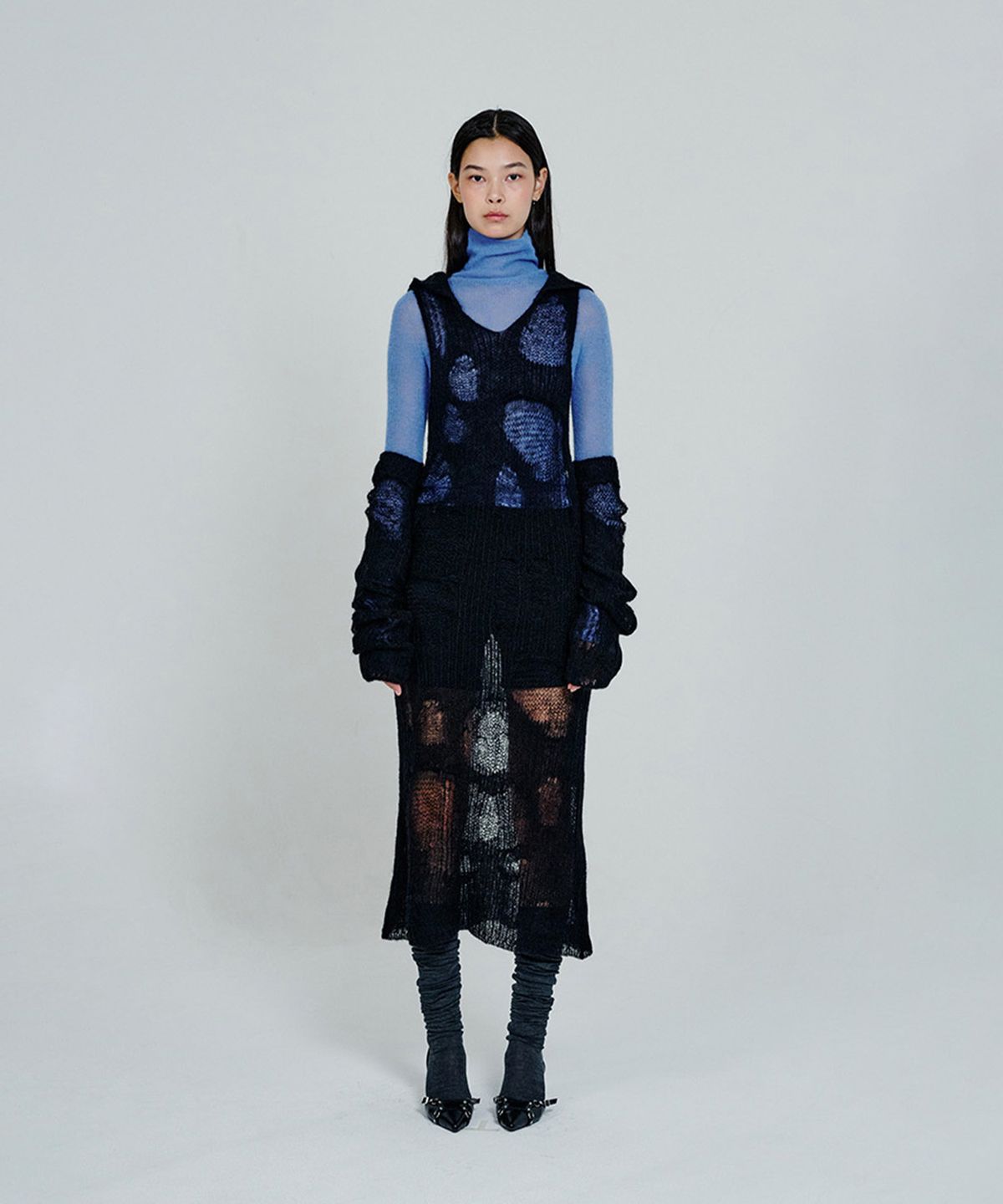 더애틋(THE AÉTUT) Mohair Hood Long Dress_Black