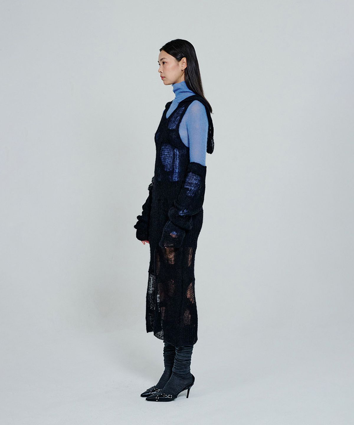 더애틋(THE AÉTUT) Mohair Hood Long Dress_Black