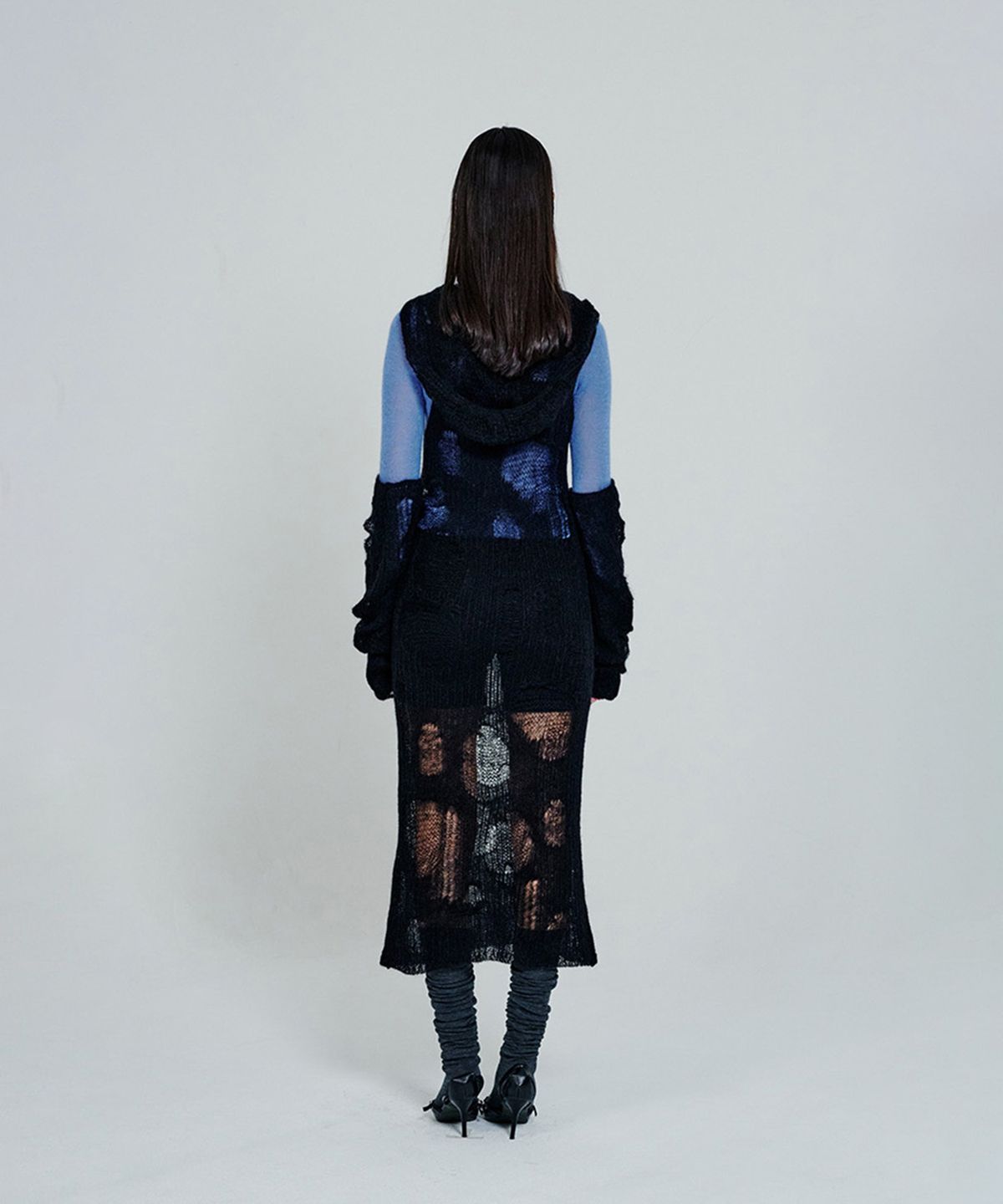 더애틋(THE AÉTUT) Mohair Hood Long Dress_Black