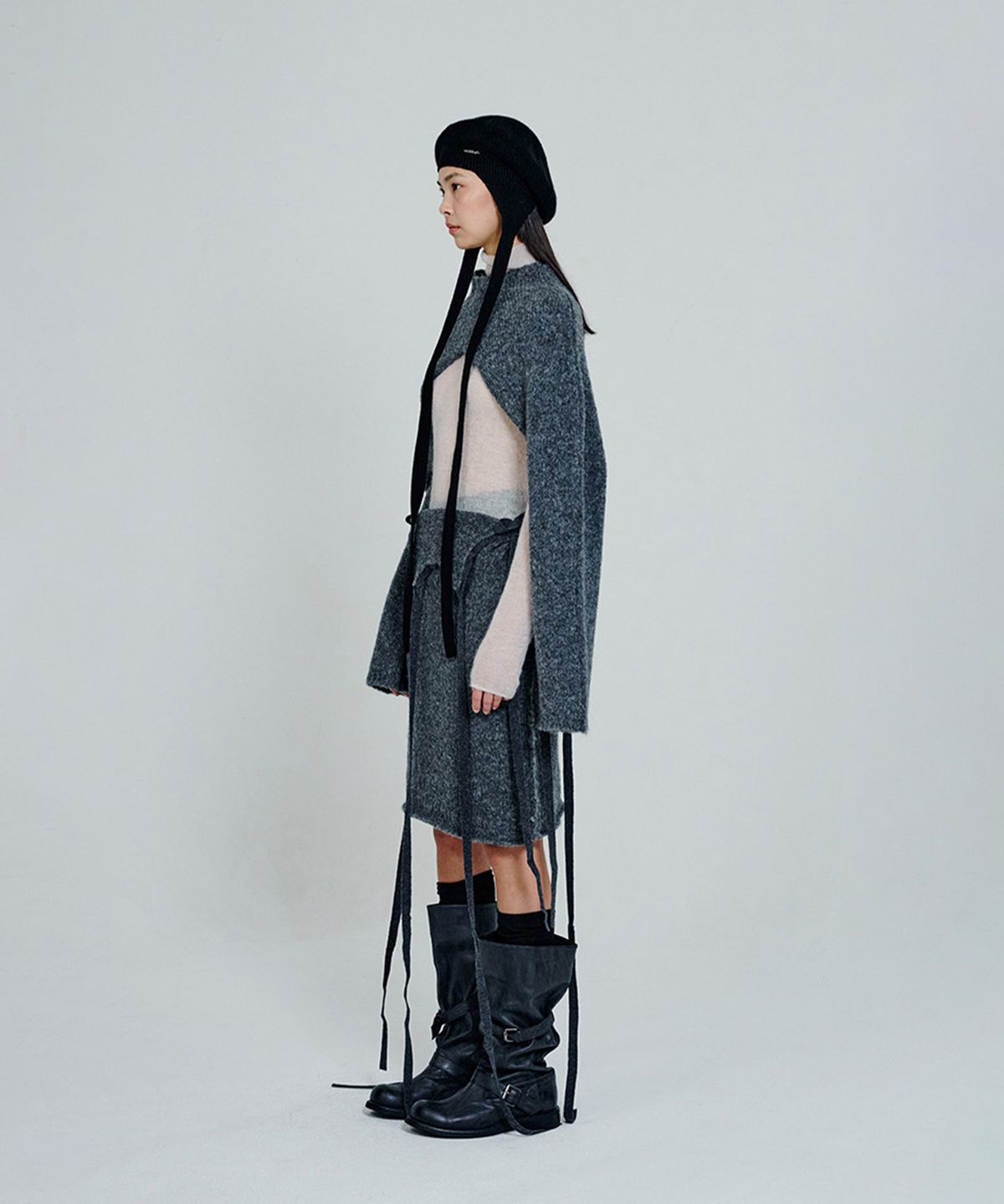 더애틋(THE AÉTUT) Wool Alpaca Bolero Cardigan_Grey