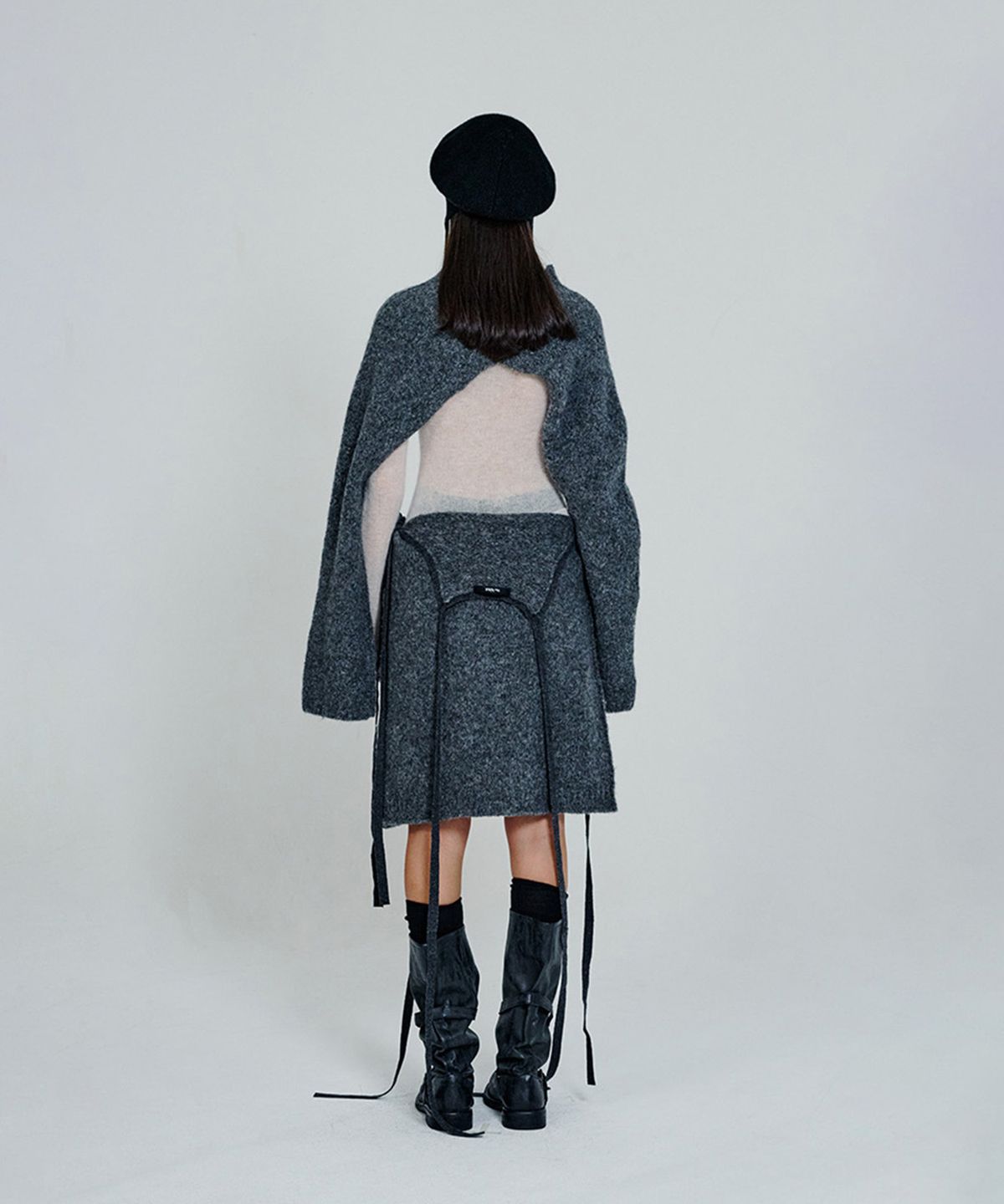 더애틋(THE AÉTUT) Wool Alpaca Bolero Cardigan_Grey