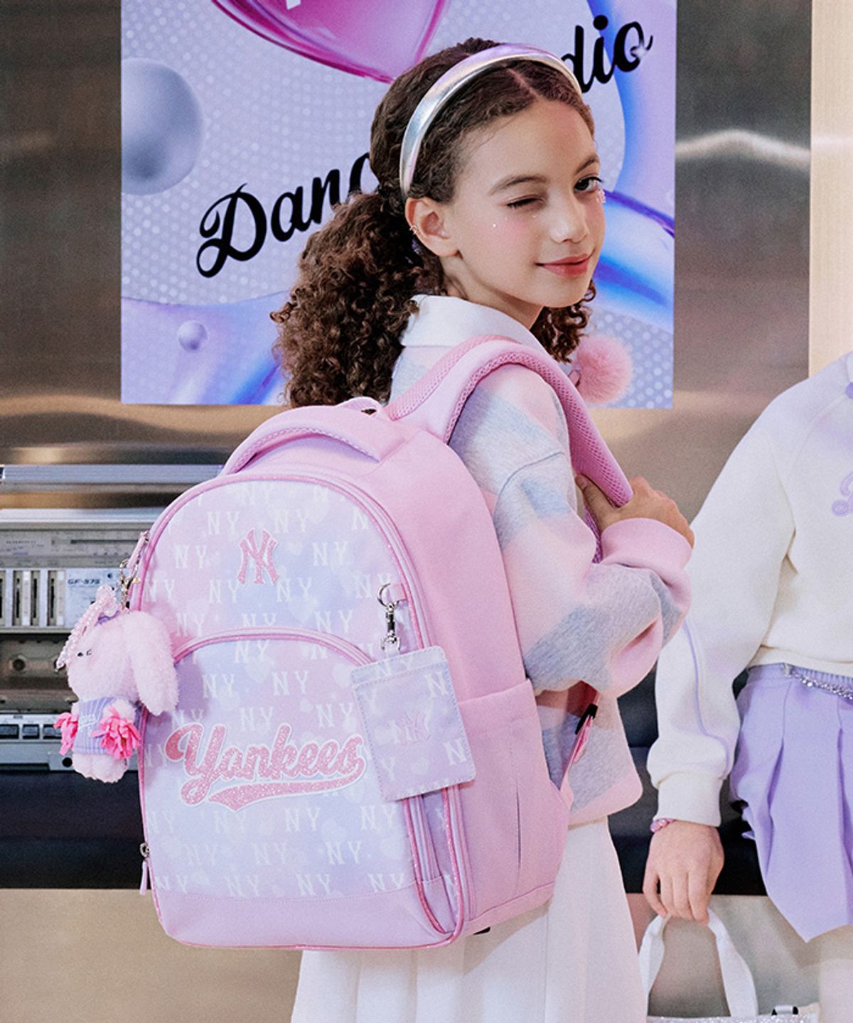엠엘비 키즈(MLB KIDS) 오로라 책가방 세트 NY (Pink)