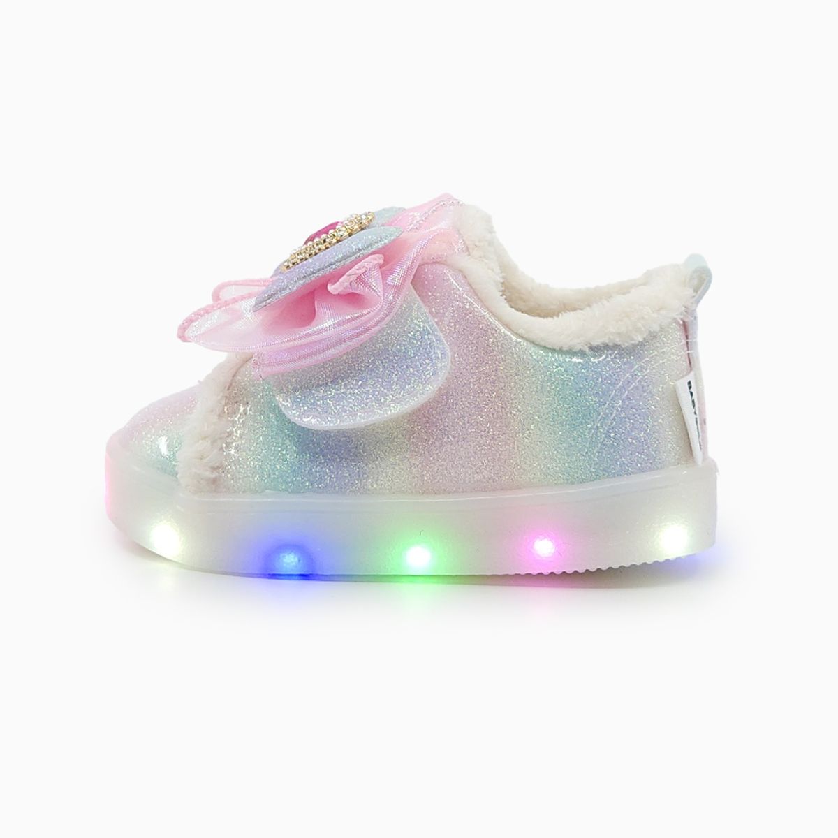 베이비솔(BABYSOLE) 폼폼엔젤LED털운동화