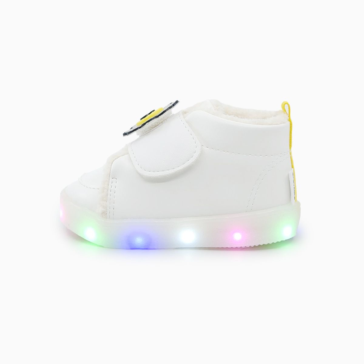 베이비솔(BABYSOLE) 폼폼데이지LED털운동화