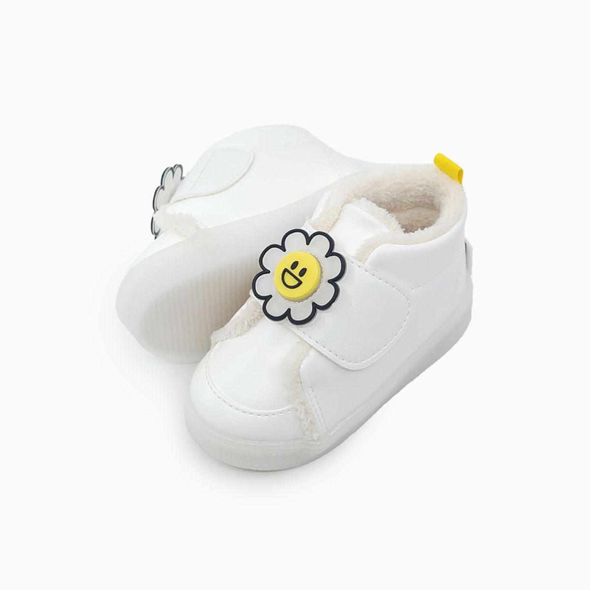 베이비솔(BABYSOLE) 폼폼데이지LED털운동화