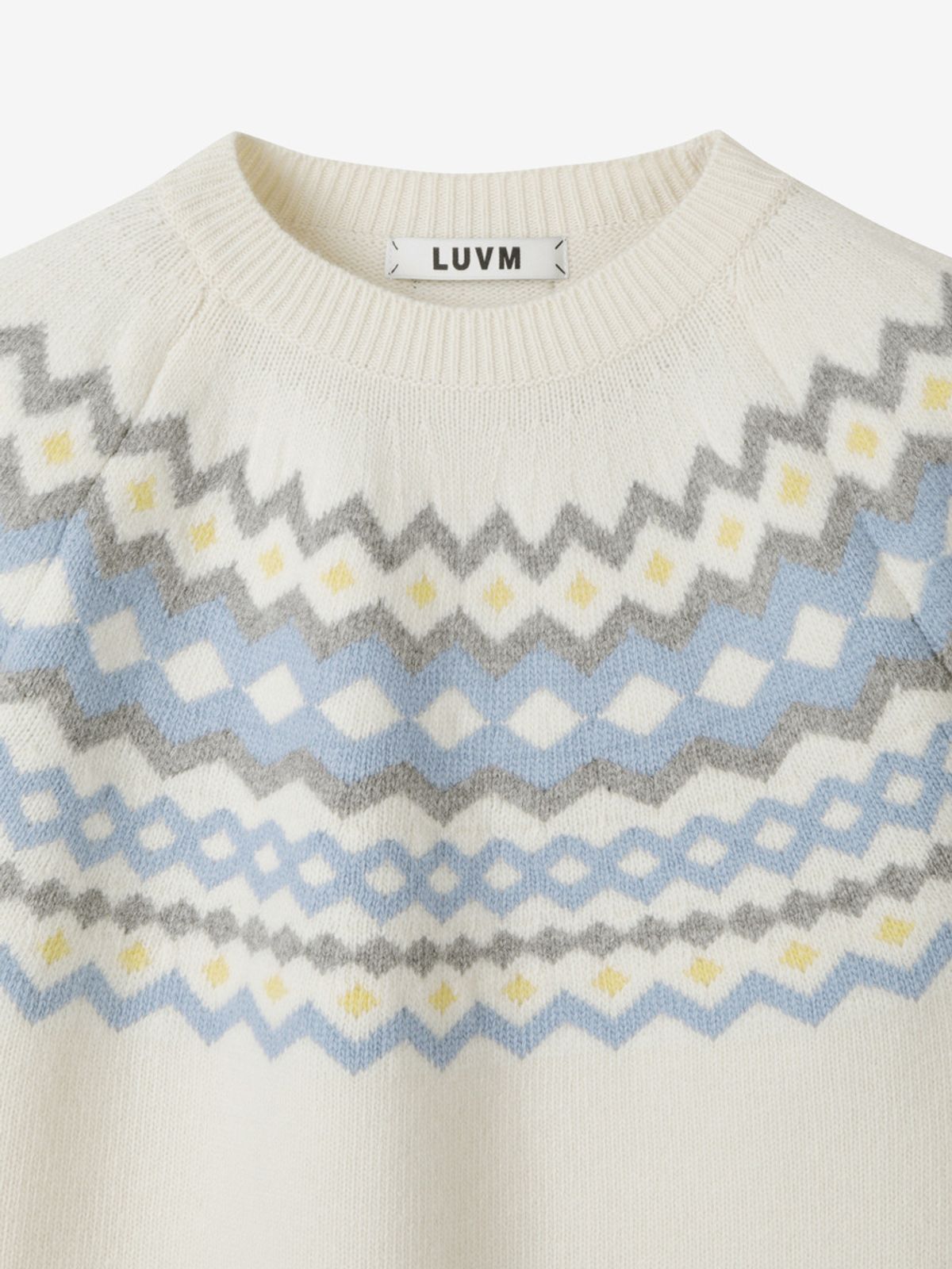 엘유브이엠(LUVM) NORDIC KNIT PULLOVER_IVORY
