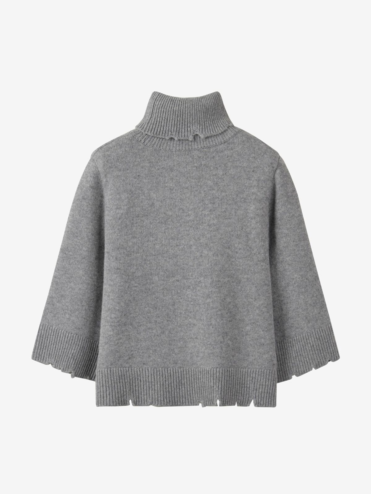엘유브이엠(LUVM) OVERSIZE HIGH-NECK PULLOVER_MELANGE GRAY