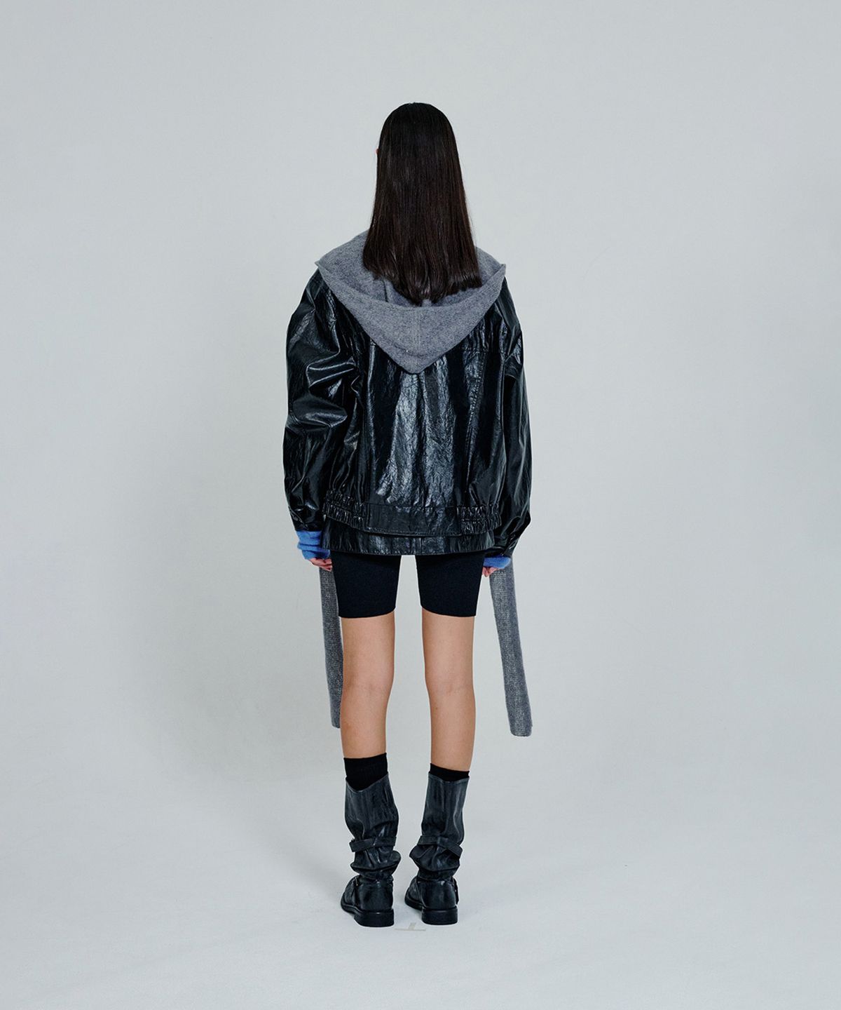 더애틋(THE AÉTUT) Mohair Blend Hood Knit Muffler_Grey