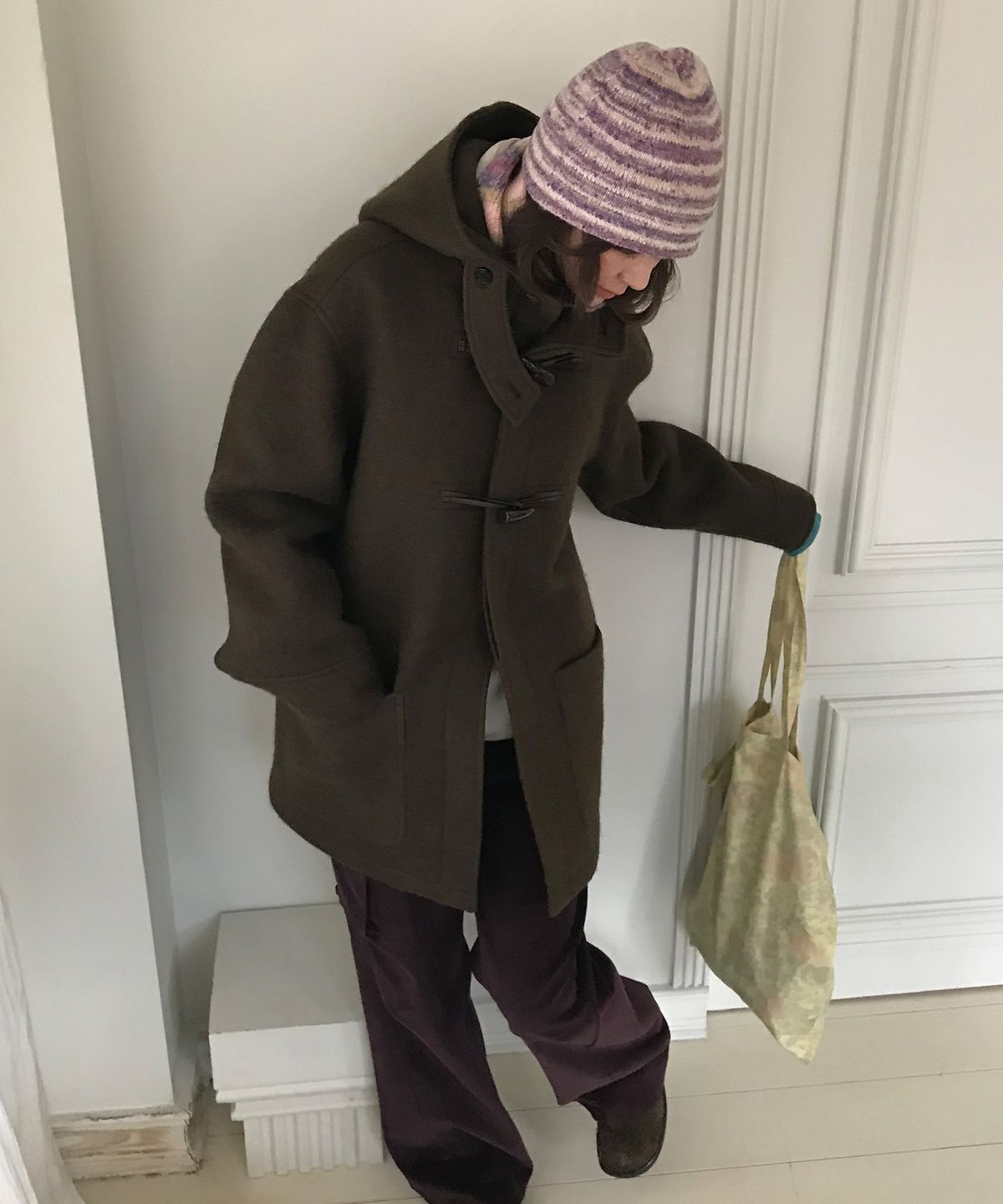 마조네(MA JOURNEE) ALPACA HALF DUFFLE COAT_BROWN