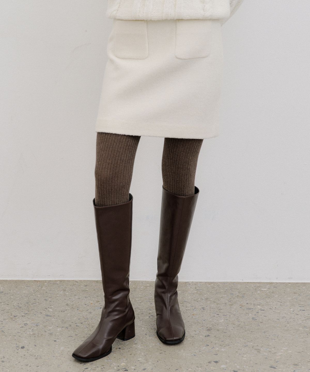 오떼뜨(OCTETTE) LUS WOOL POCKET MINI SKIRT_2COLOR