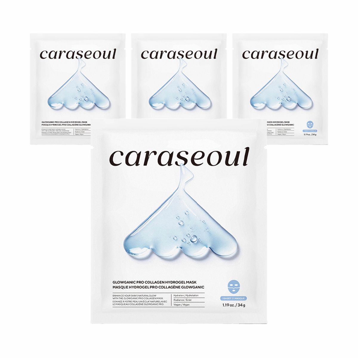 카라서울(CARASEOUL) 글로우가닉 프로 콜라겐 하이드로겔 마스크