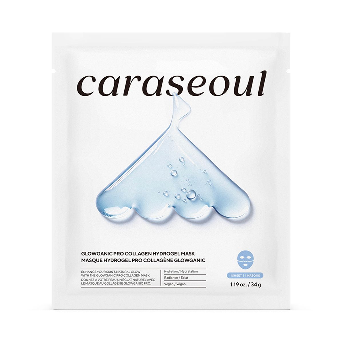 카라서울(CARASEOUL) 글로우가닉 프로 콜라겐 하이드로겔 마스크