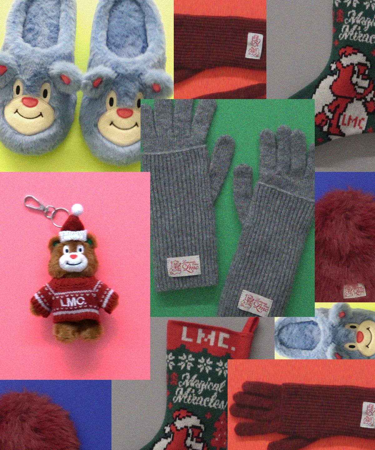엘엠씨(LMC) BEAR ROOM SLIPPER blue