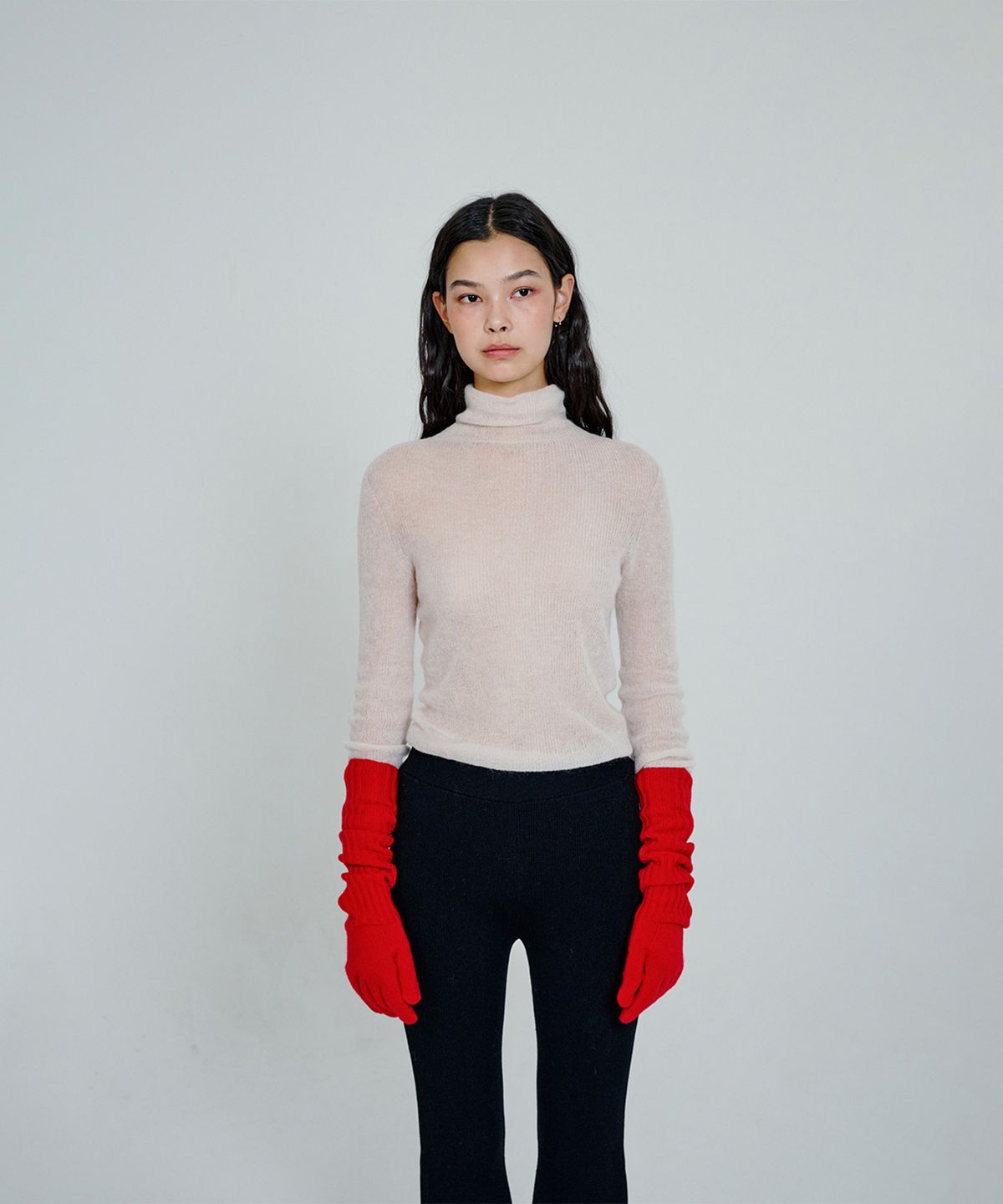 더애틋(THE AÉTUT) Long Cashmere Gloves_Red