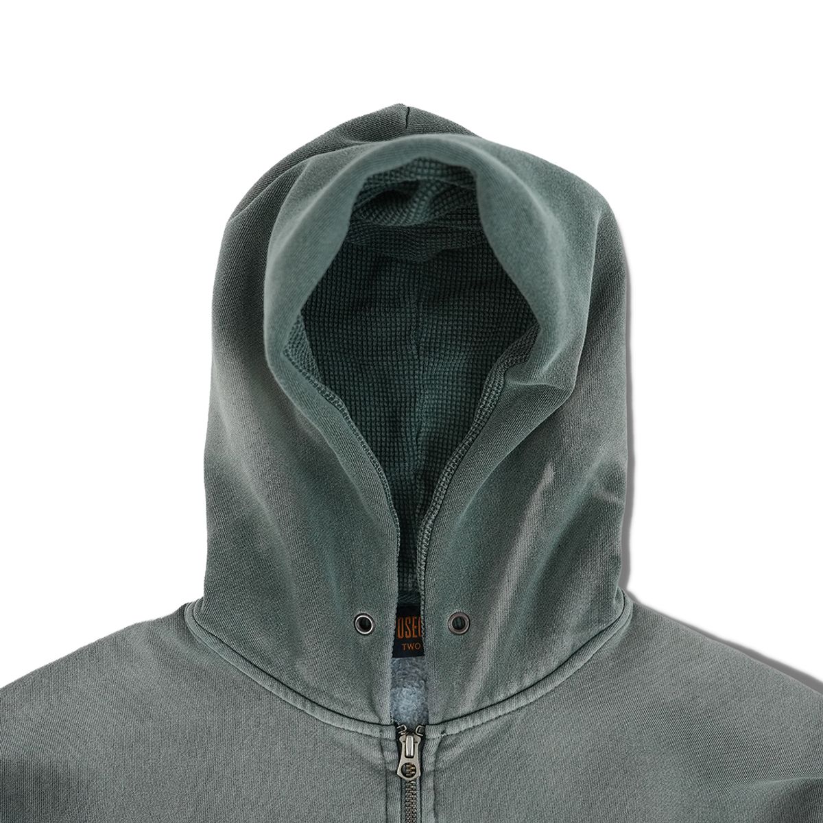 피오에스알(POSR) OVD THERMAL ZIP HOODIE / FADED GREEN