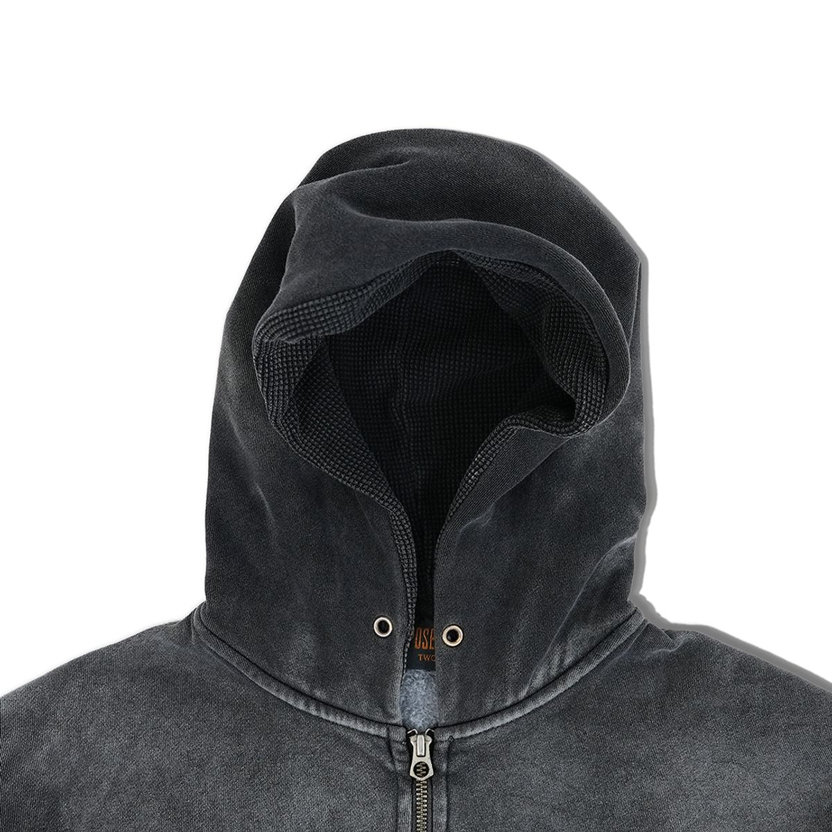 피오에스알(POSR) OVD THERMAL ZIP HOODIE / FADED BLACK