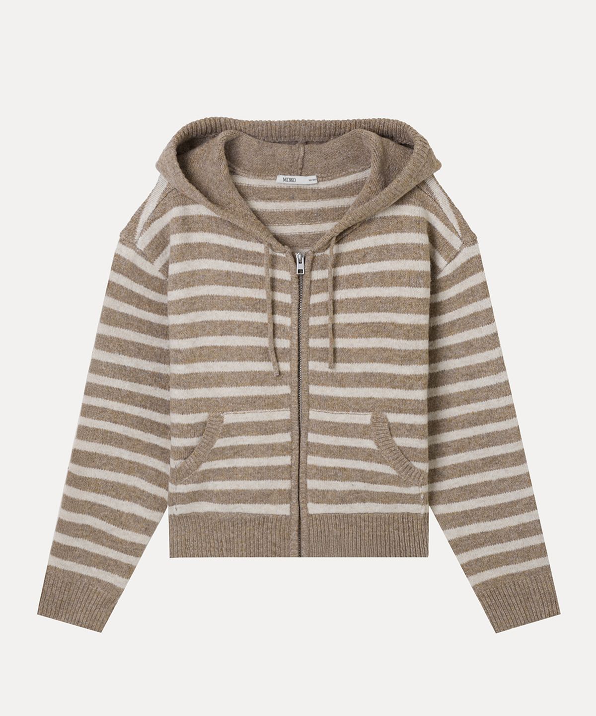 미쏘(MIXXO) 니트 후드집업_MIWCKFV19T