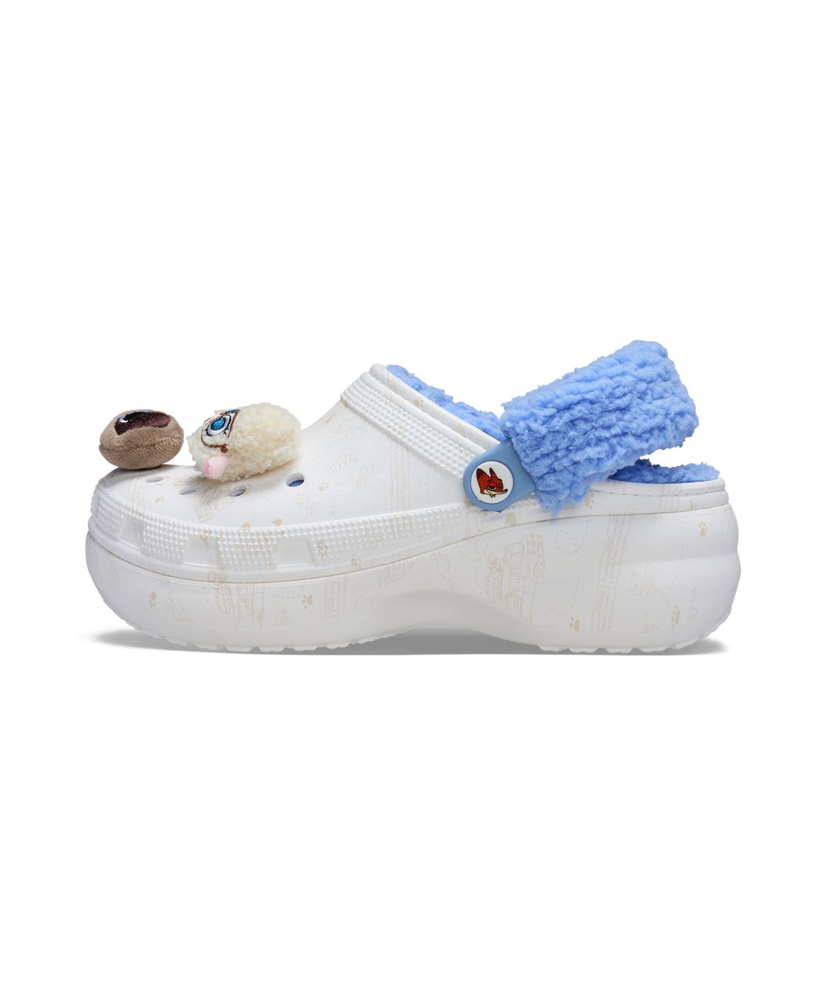크록스(CROCS) 주토피아 라인드 플랫폼 클로그 - 멀티 / 211751-90H