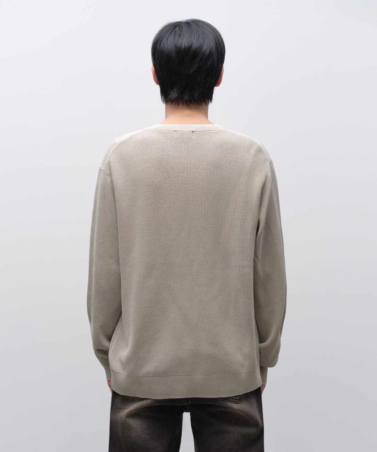 무신사 스탠다드(MUSINSA STANDARD) 피그먼트 크루 넥 니트 [더스티 베이지]