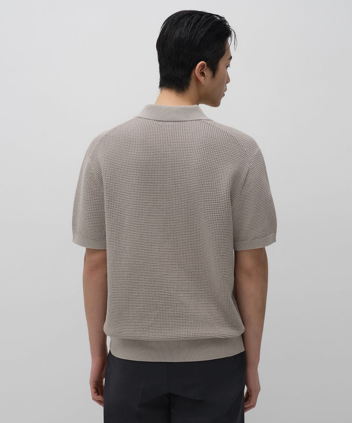 무신사 스탠다드(MUSINSA STANDARD) 크로셰 니티드 폴로 셔츠 [머쉬룸]