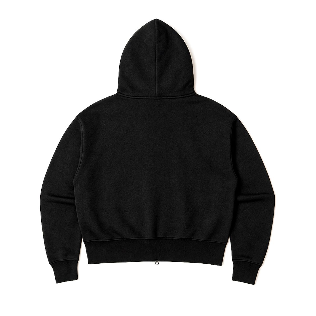 아모우(AMOU) AMOU Fur Hoodie Zip-Up BLACK