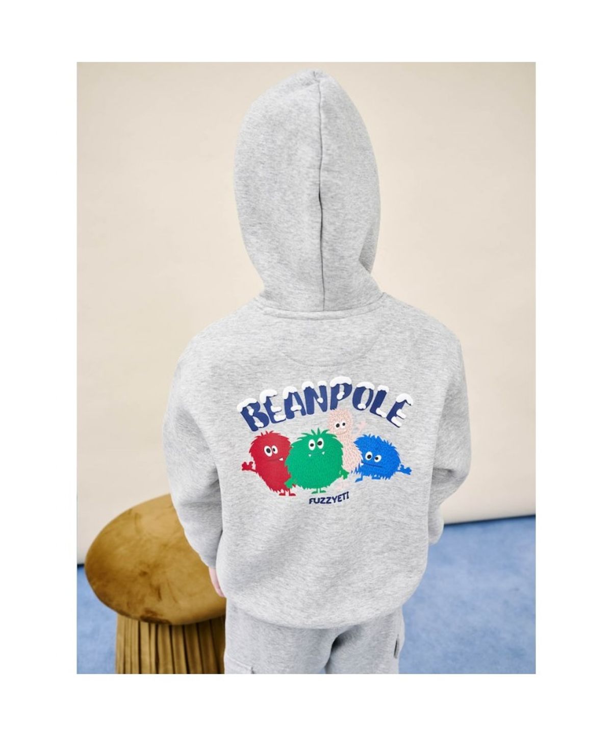 빈폴 키즈(BEANPOLE KIDS) 푸즈예티 그래픽 기모 후드 스웨트 셔츠  그레이 (BI5Y41U063)