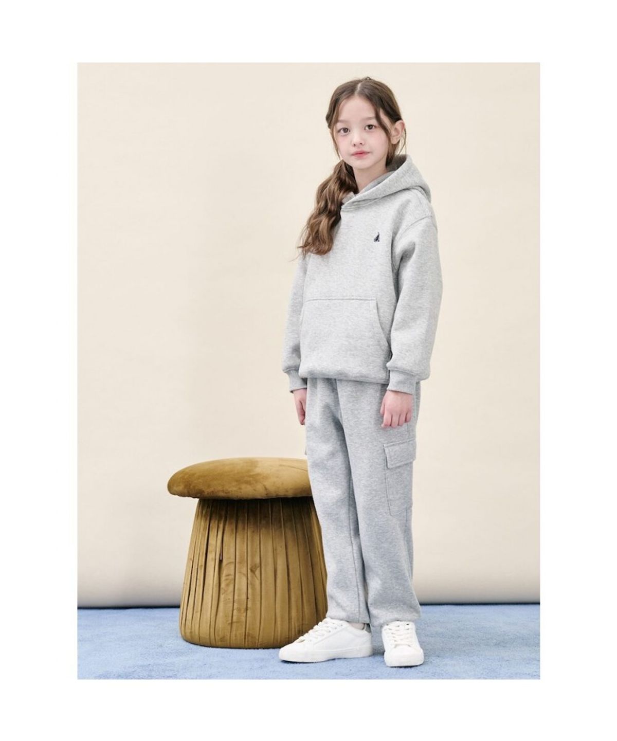 빈폴 키즈(BEANPOLE KIDS) 푸즈예티 그래픽 기모 후드 스웨트 셔츠  그레이 (BI5Y41U063)