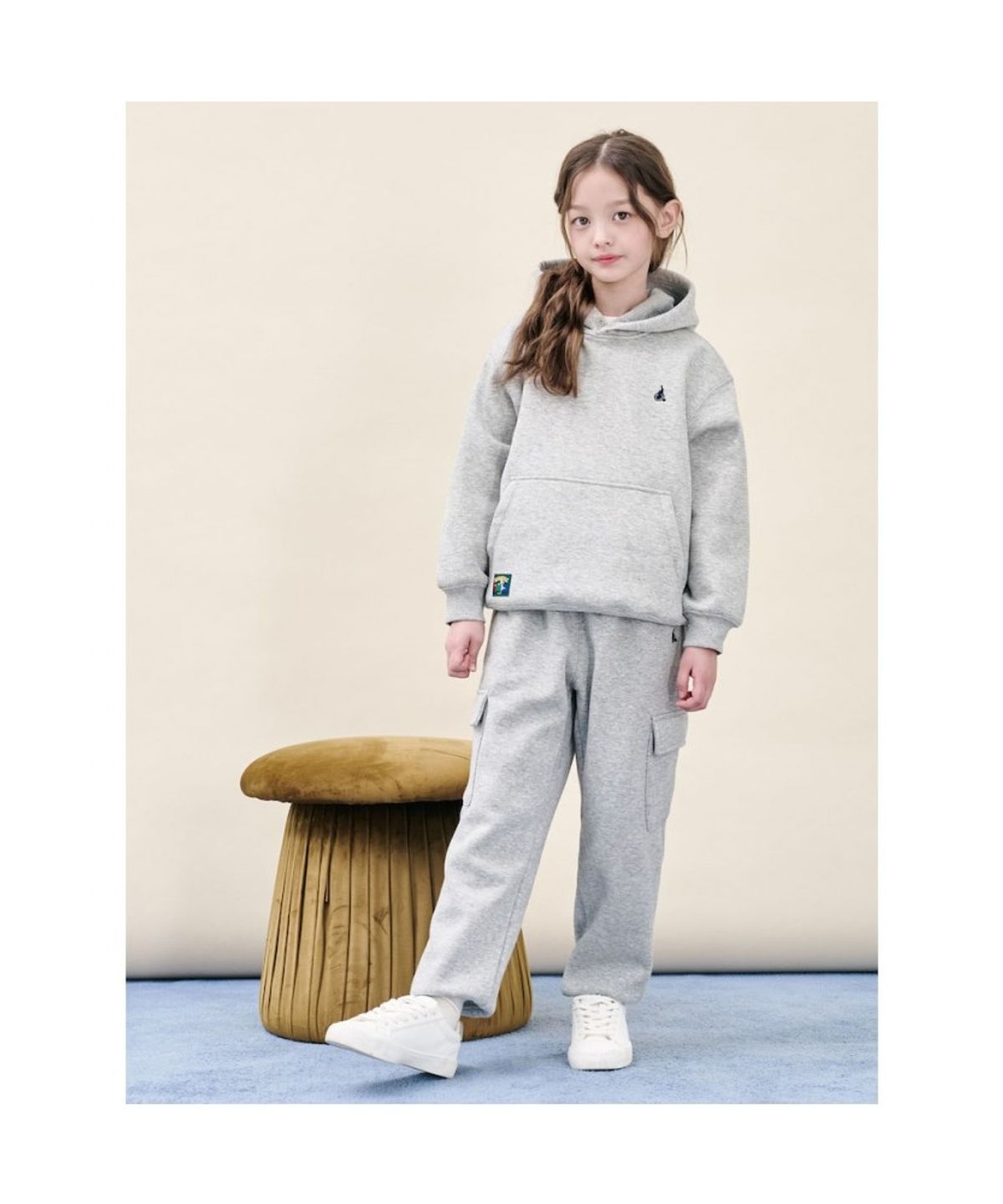 빈폴 키즈(BEANPOLE KIDS) 푸즈예티 그래픽 기모 후드 스웨트 셔츠  그레이 (BI5Y41U063)