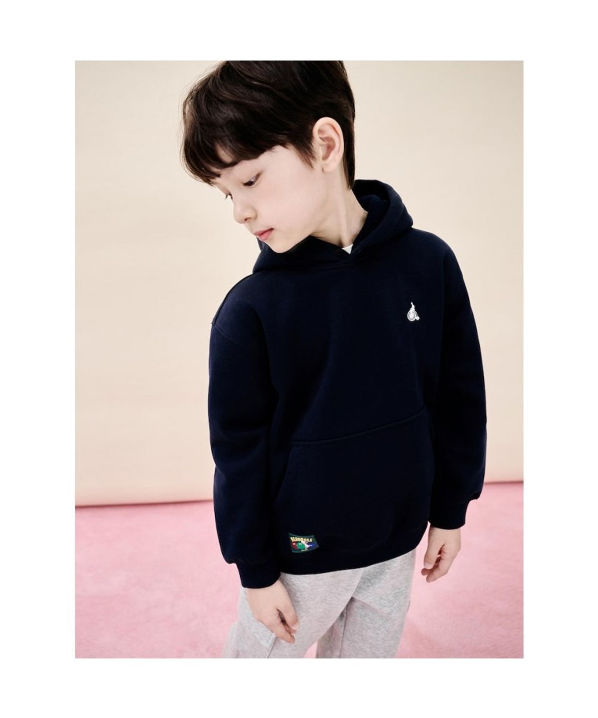 빈폴 키즈(BEANPOLE KIDS) 푸즈예티 그래픽 기모 후드 스웨트 셔츠  네이비 (BI5Y41U06R)