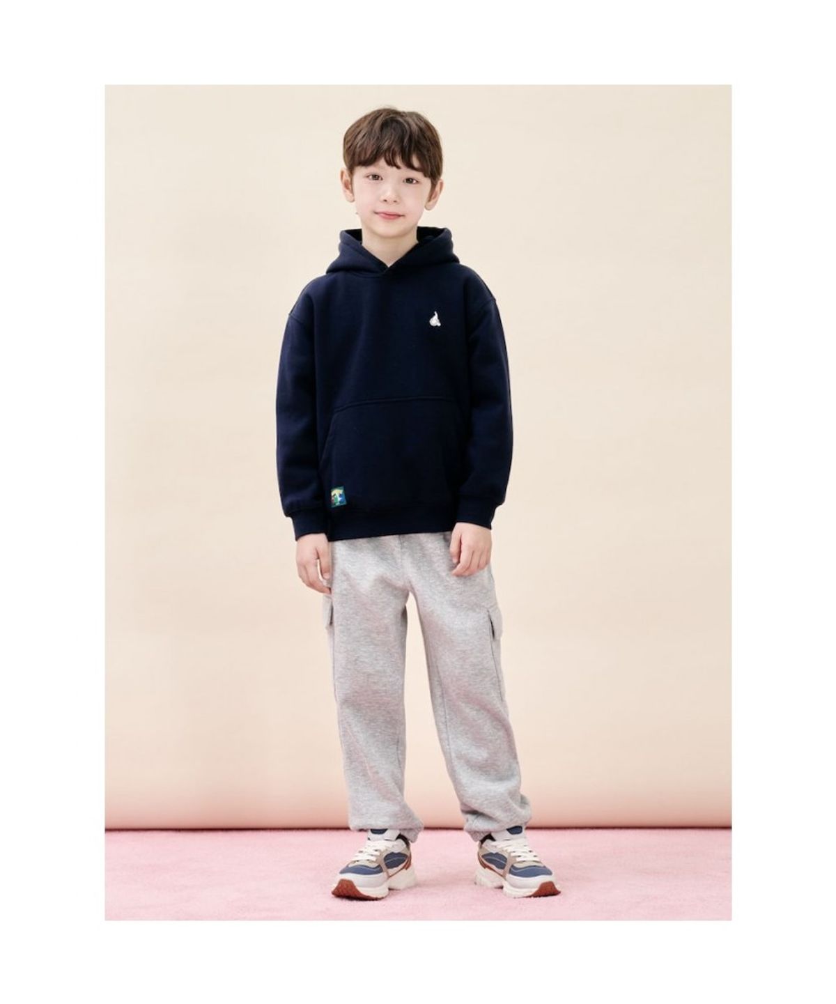 빈폴 키즈(BEANPOLE KIDS) 푸즈예티 그래픽 기모 후드 스웨트 셔츠  네이비 (BI5Y41U06R)