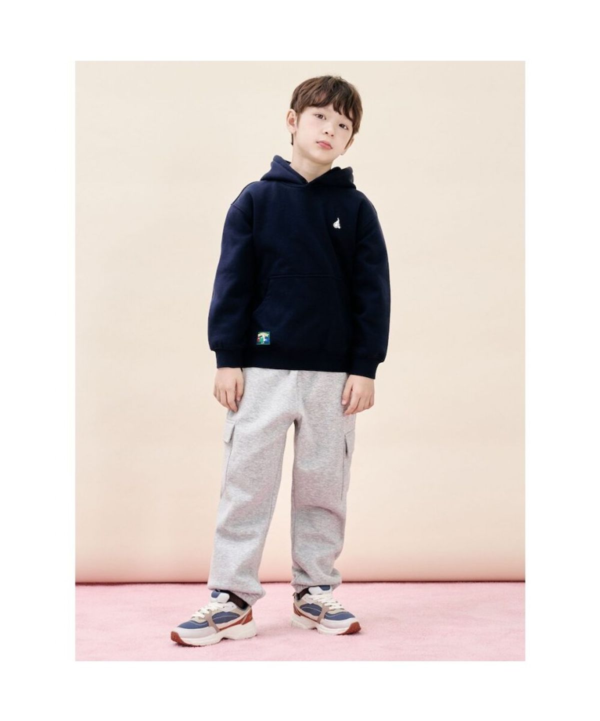 빈폴 키즈(BEANPOLE KIDS) 푸즈예티 그래픽 기모 후드 스웨트 셔츠  네이비 (BI5Y41U06R)