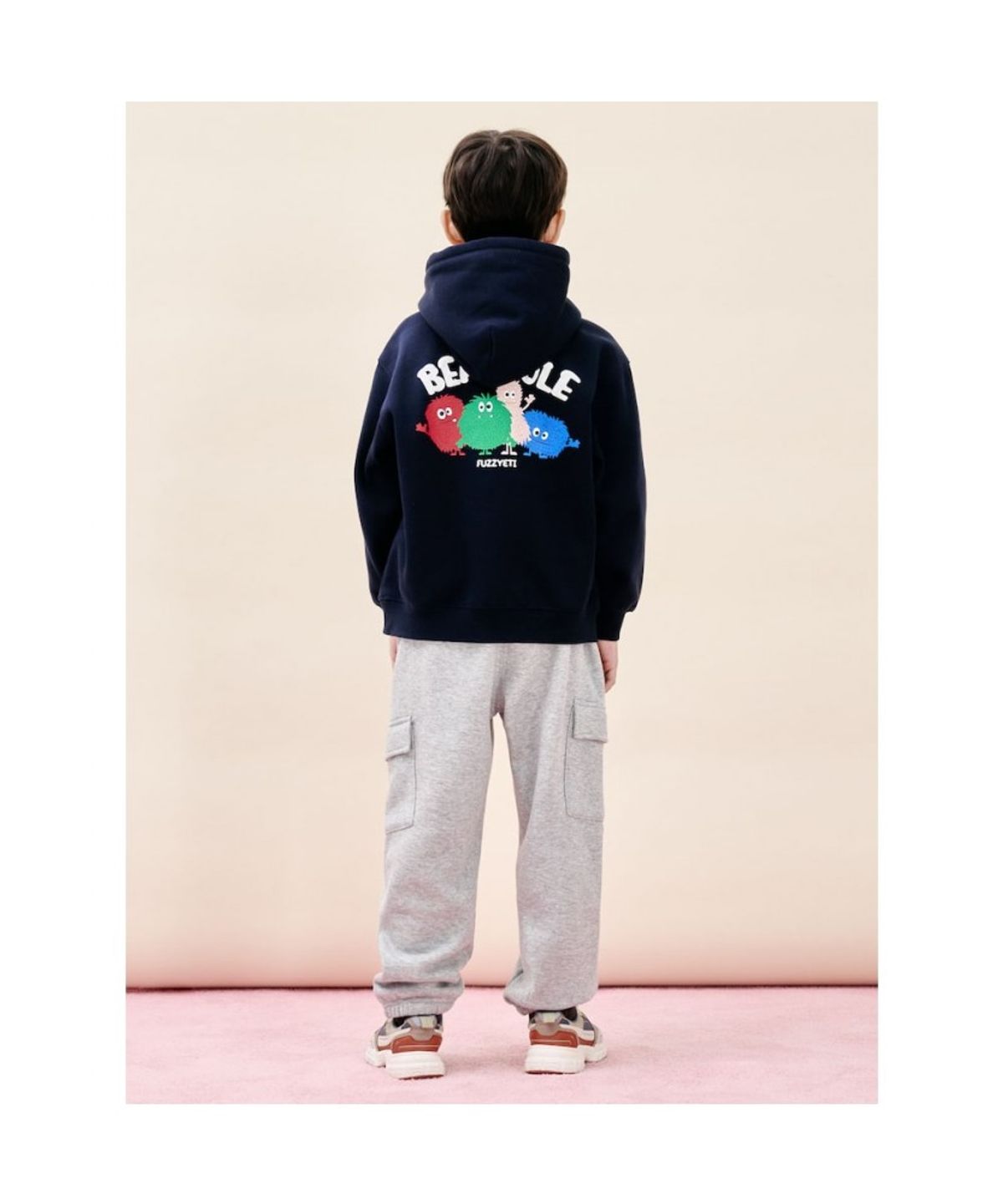빈폴 키즈(BEANPOLE KIDS) 푸즈예티 그래픽 기모 후드 스웨트 셔츠  네이비 (BI5Y41U06R)