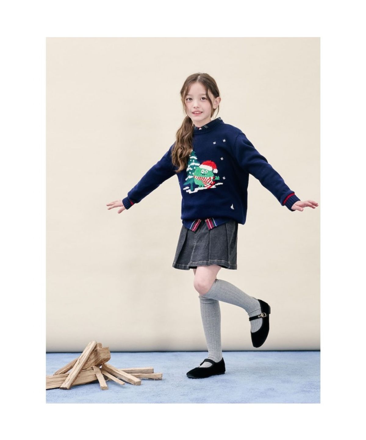 빈폴 키즈(BEANPOLE KIDS) 푸즈예티 인타샤 풀오버 니트  네이비 (BI5Y51U04R)