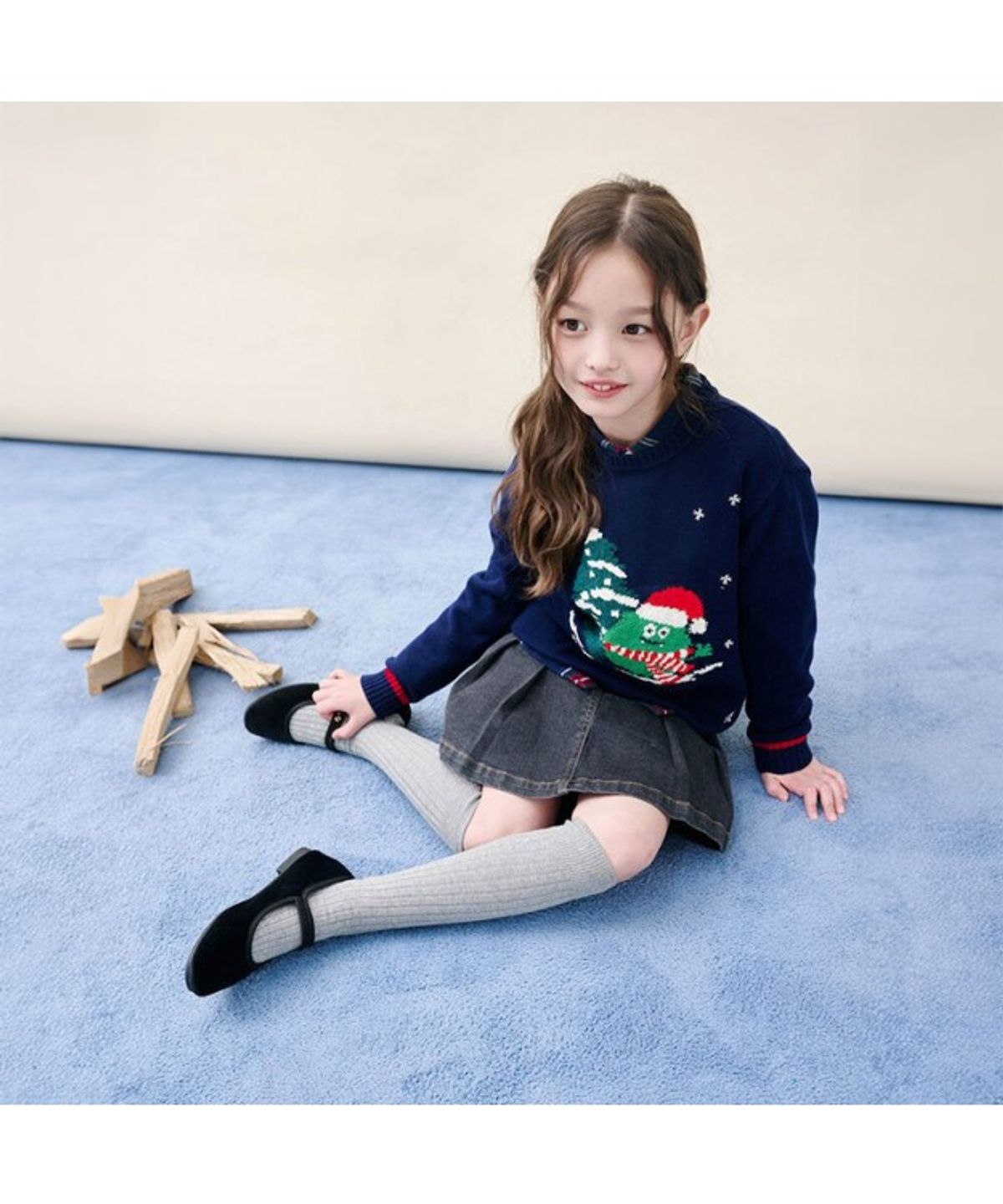 빈폴 키즈(BEANPOLE KIDS) 푸즈예티 인타샤 풀오버 니트  네이비 (BI5Y51U04R)