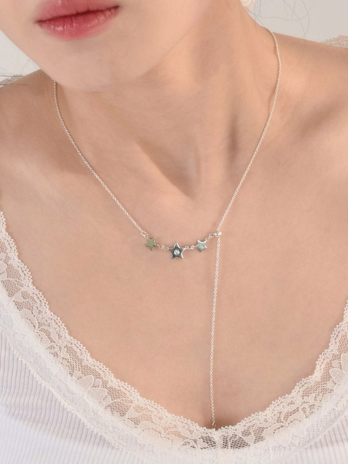 러브트릭스(LOVETRIX) silver925 3star necklace