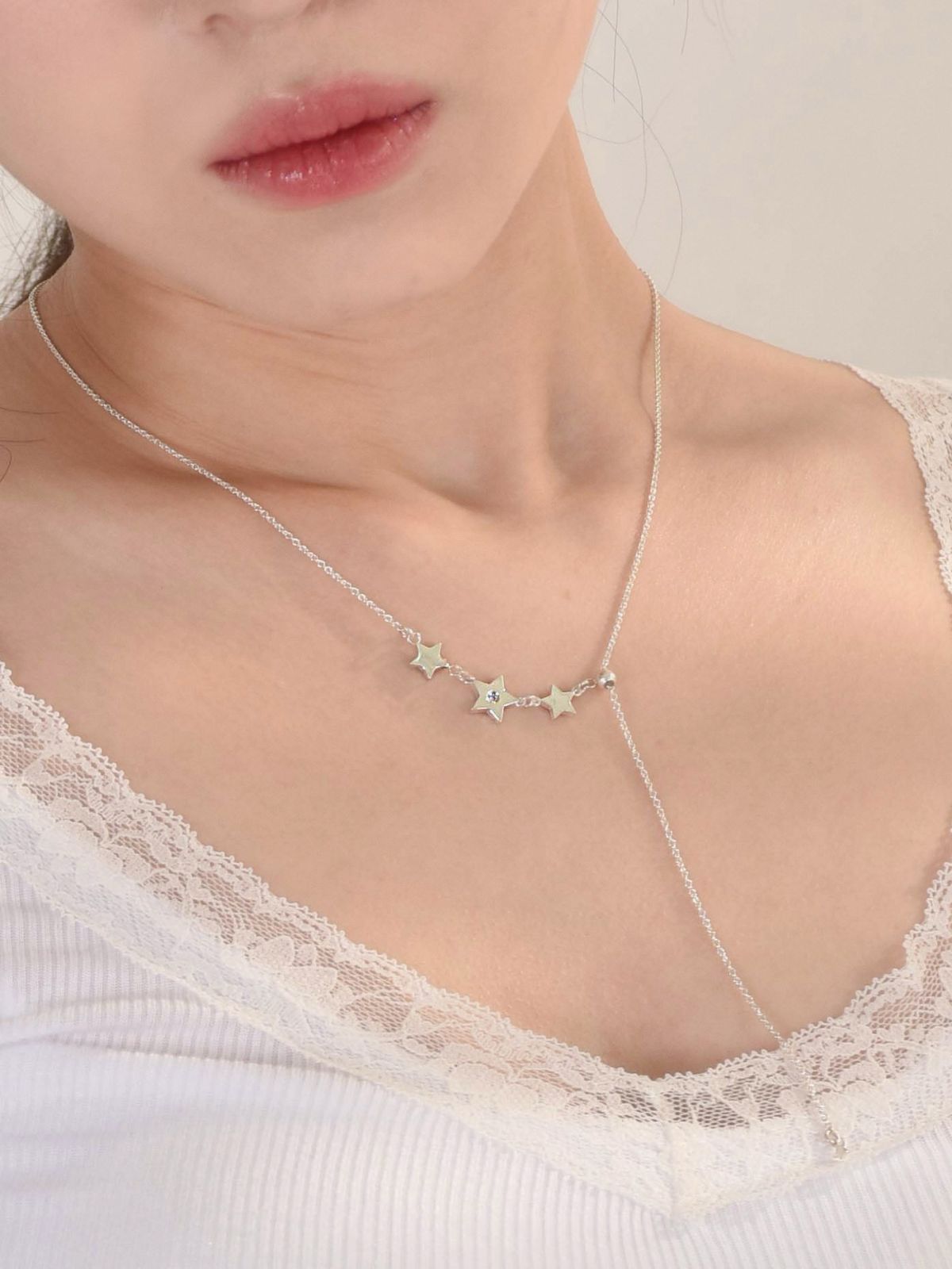 러브트릭스(LOVETRIX) silver925 3star necklace