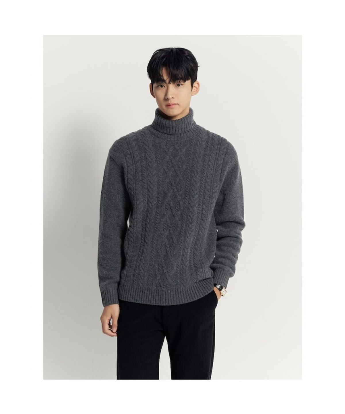 빈폴 멘(BEANPOLE MEN) 아란 터틀넥 니트  애쉬