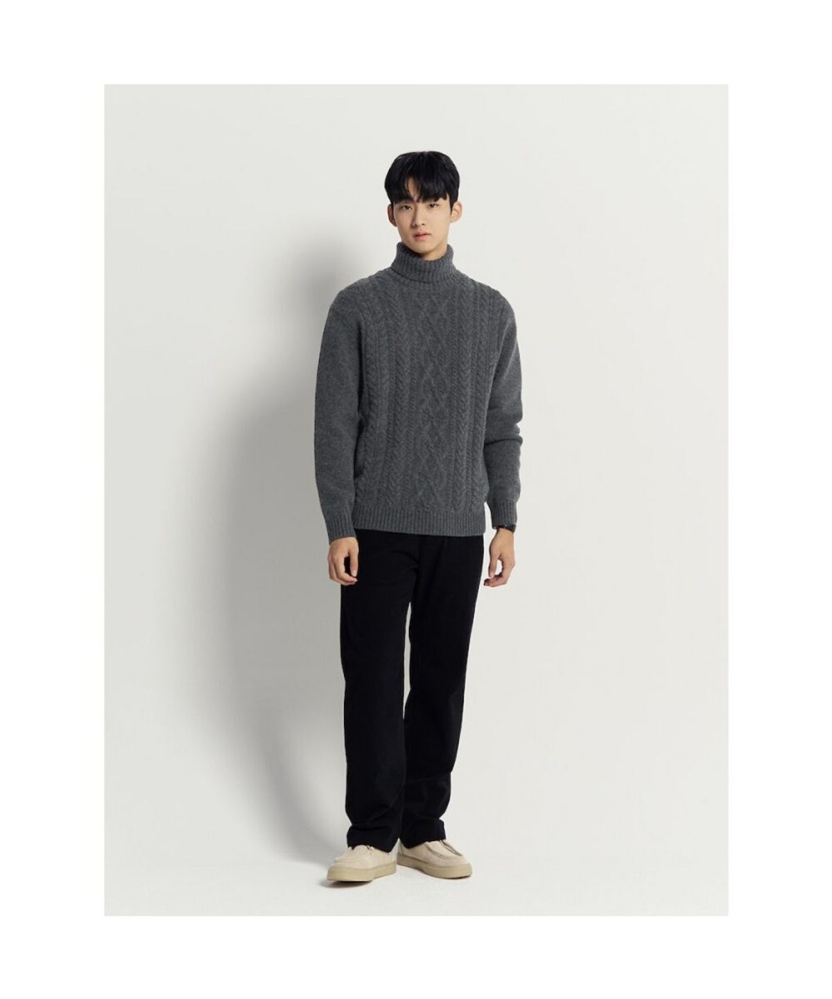 빈폴 멘(BEANPOLE MEN) 아란 터틀넥 니트  애쉬